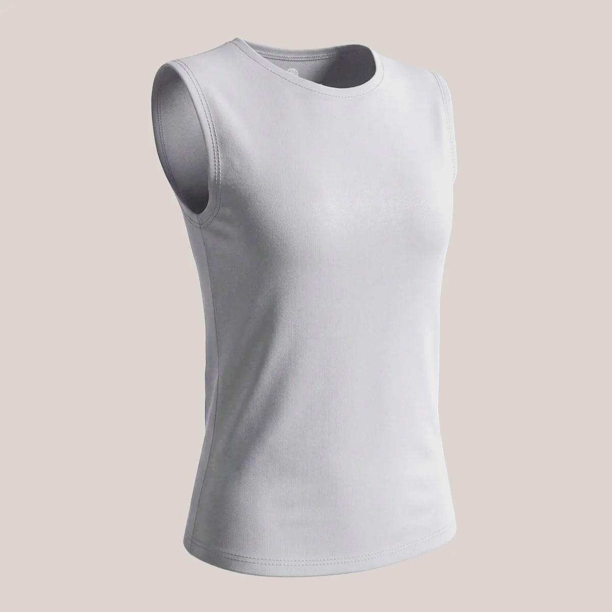 Amantech Fitted Inner Top Crew Neck Cap Sleeve - Image 11
