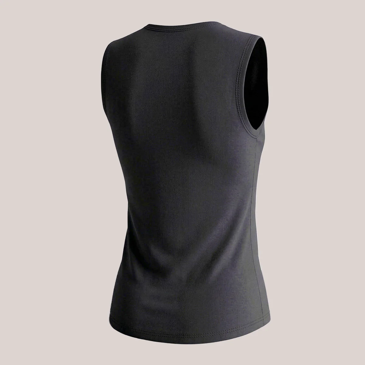 Amantech Fitted Inner Top Crew Neck Cap Sleeve - Image 3