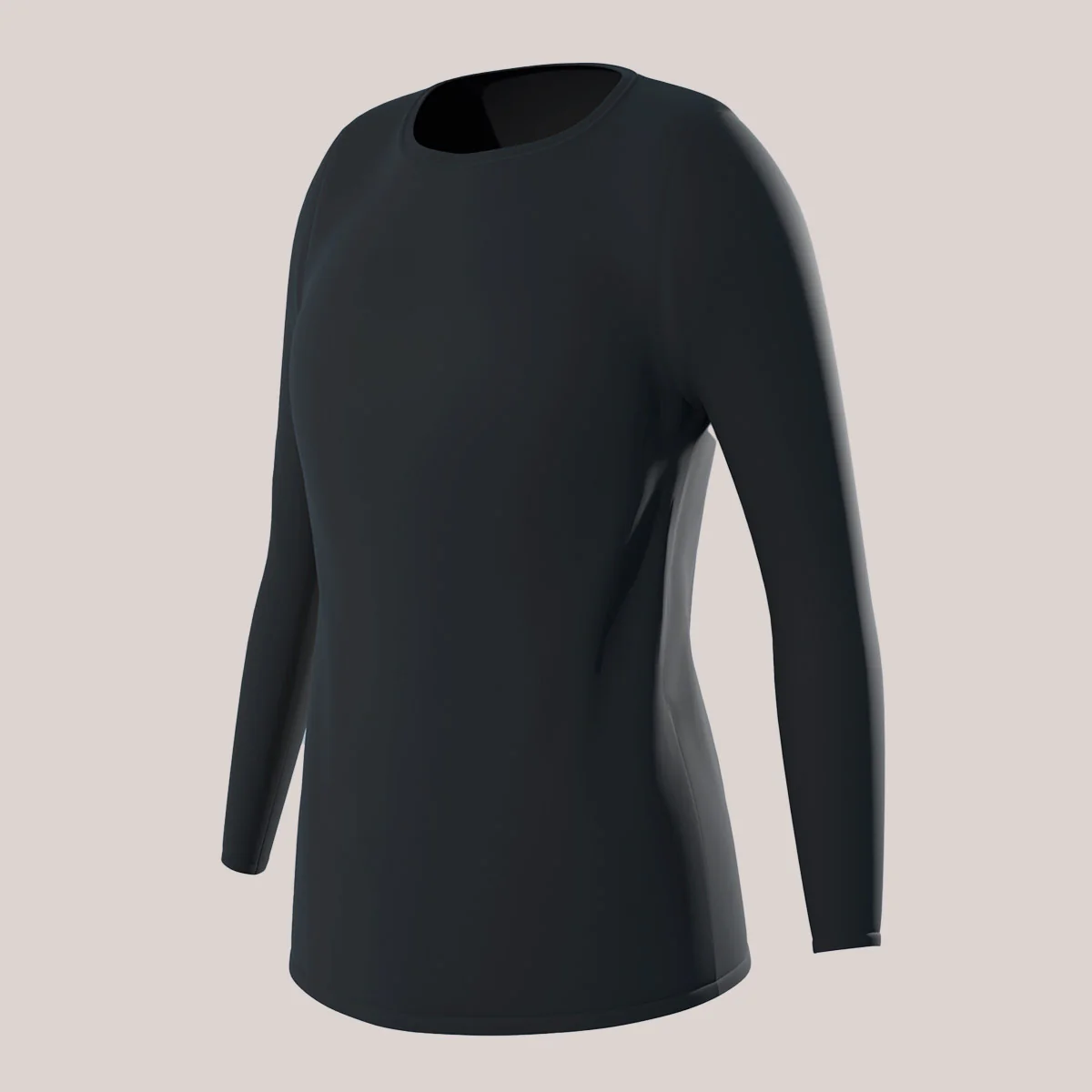 Fitted Inner Top Crew Neck Long Sleeves - Image 3