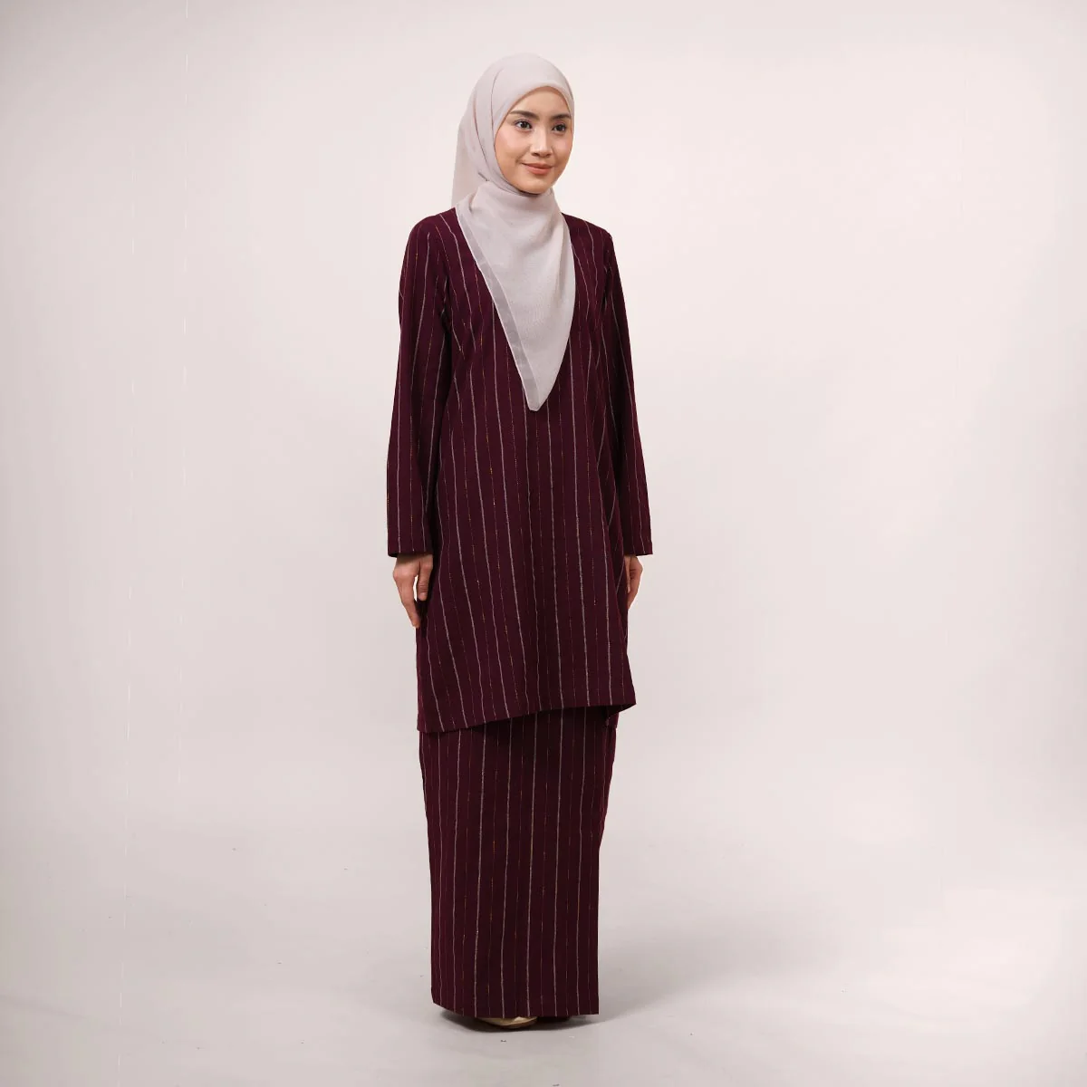 Yasra Striped Kurung Moden - Image 10
