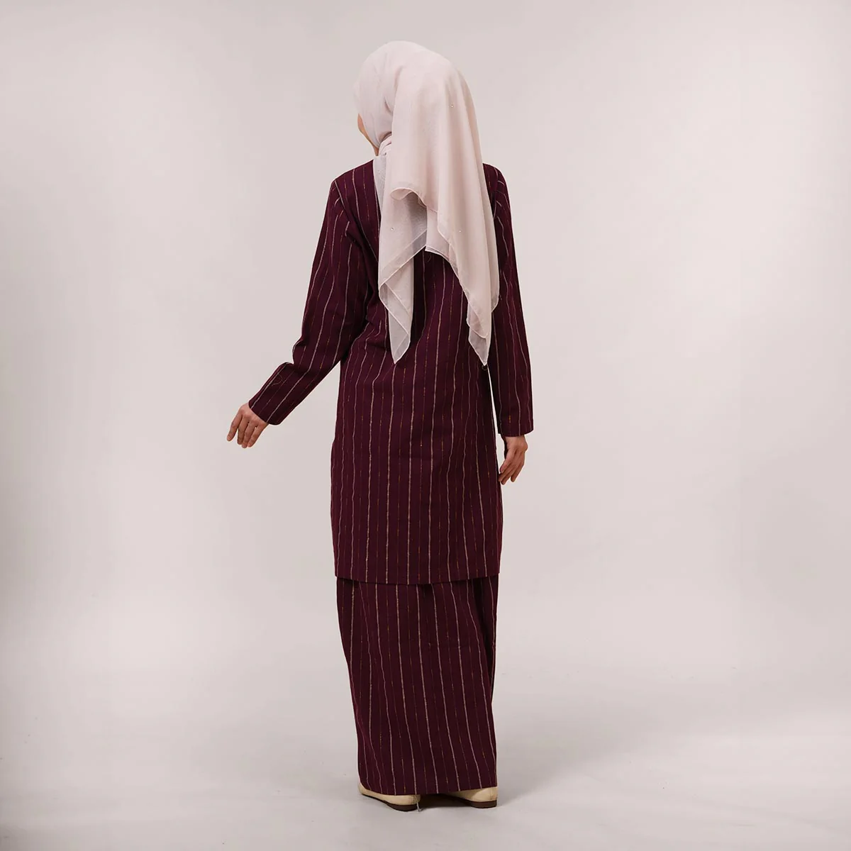 Yasra Striped Kurung Moden - Image 12