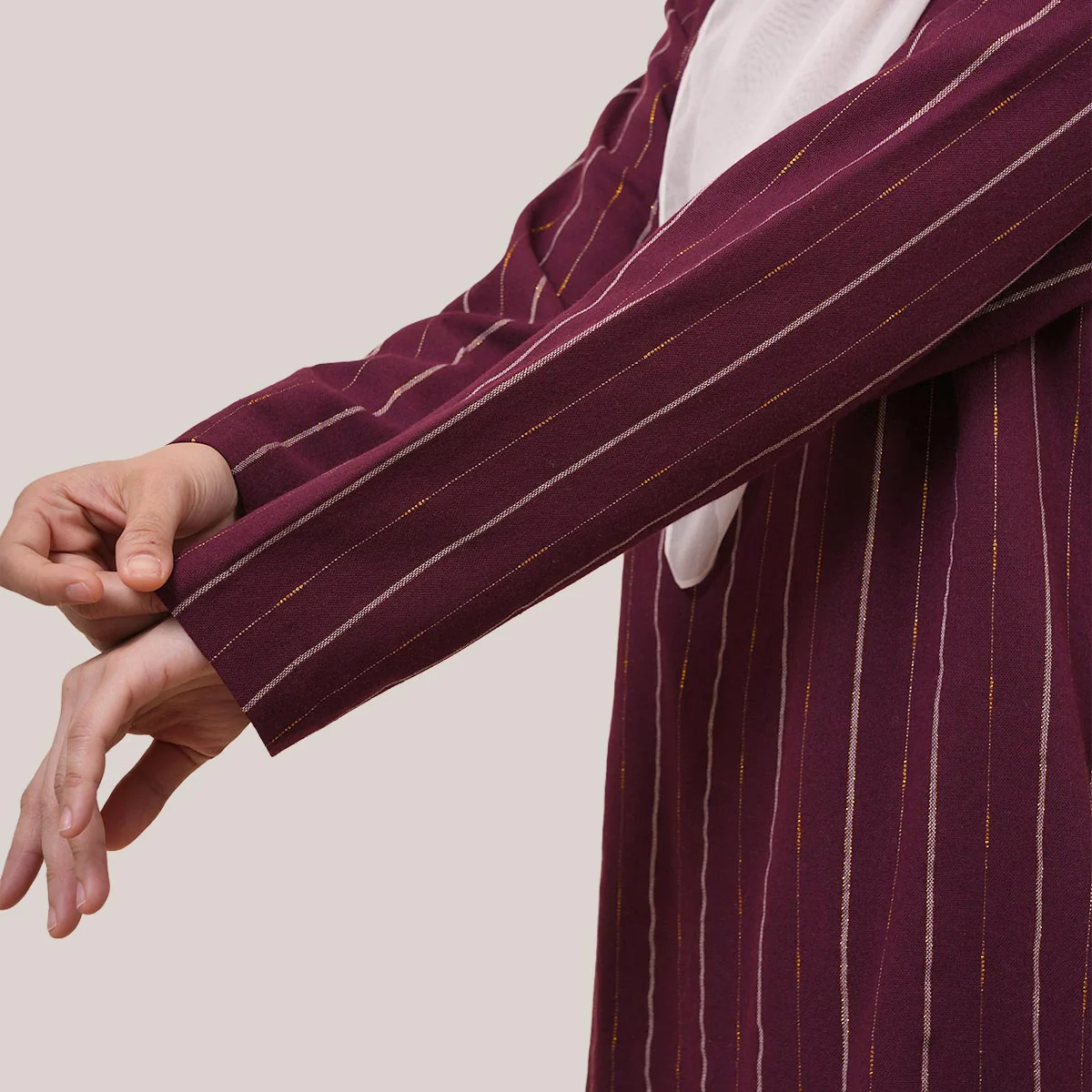 Yasra Striped Kurung Moden - Image 13