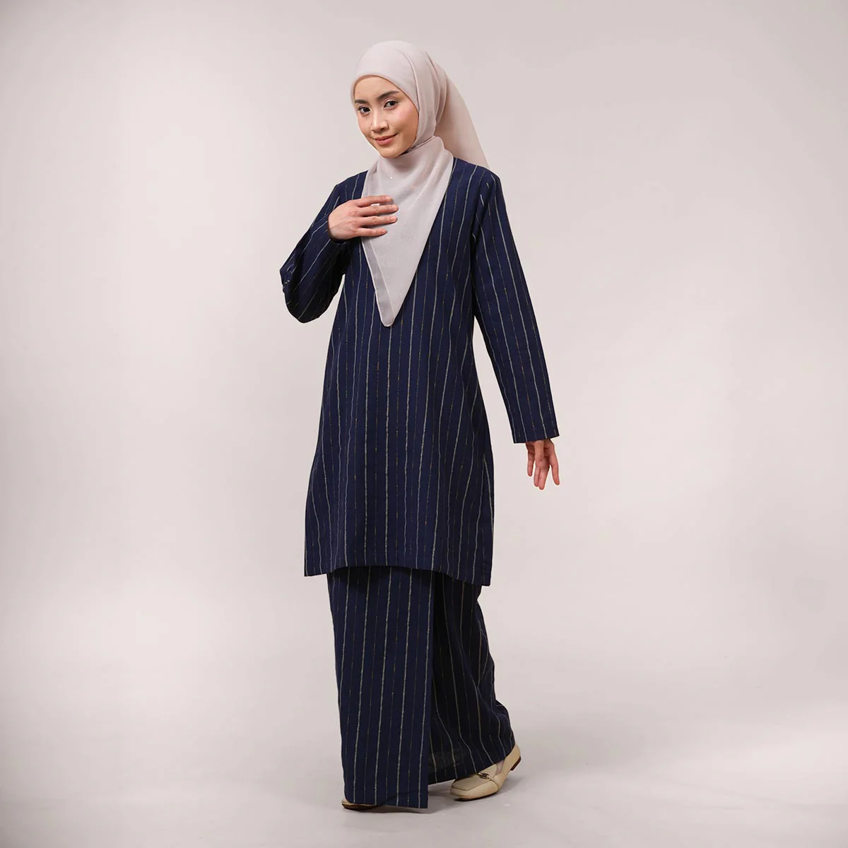 Yasra Striped Kurung Moden - Image 19