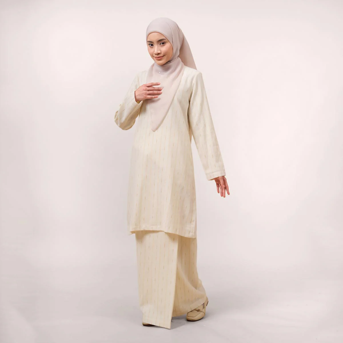 Yasra Striped Kurung Moden - Image 3